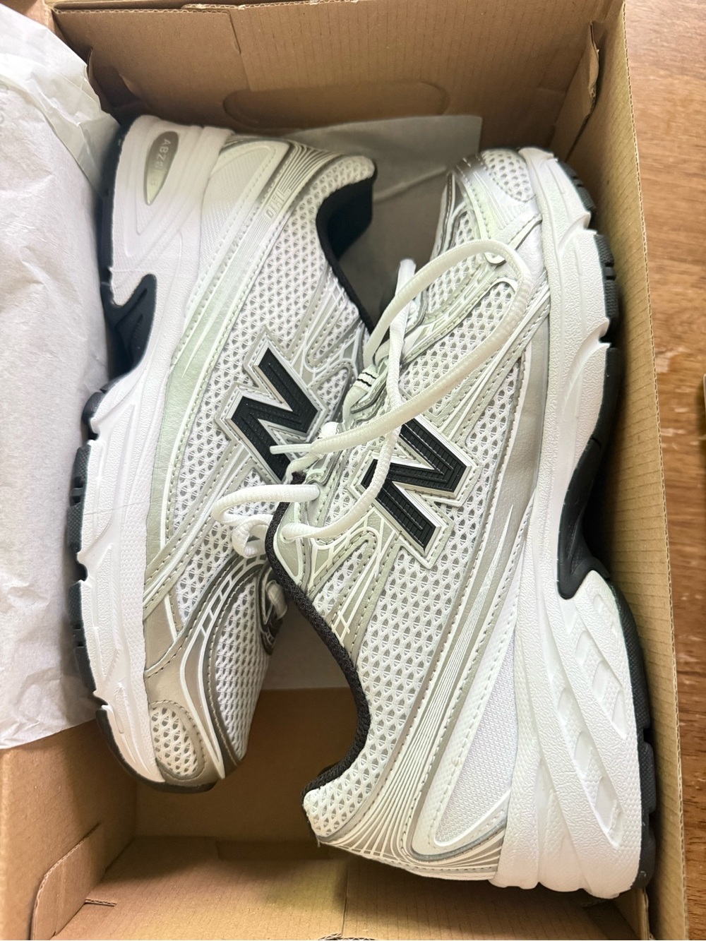 New Balance Gray and Black Mesh Running Sneakers - Picture 3 of 11